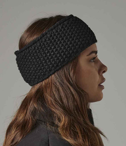 Beechfield Slopeside Waffle Headband | Black