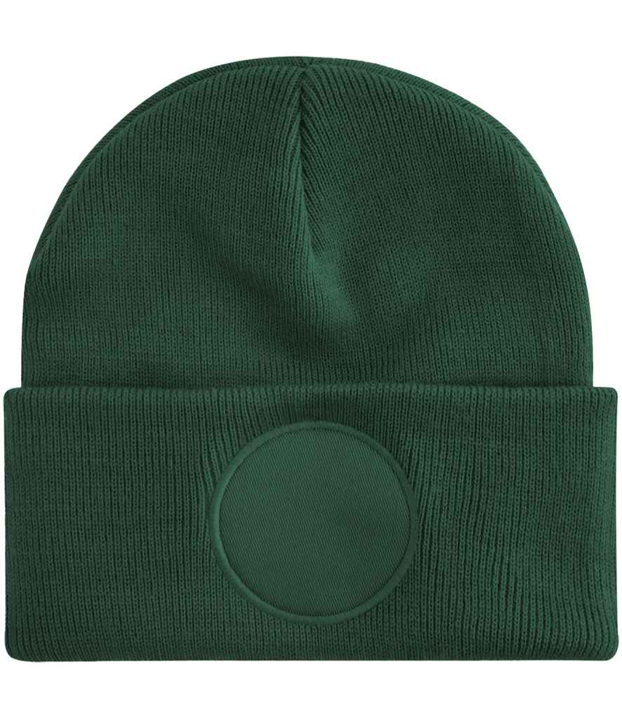 Beechfield Circular Patch Beanie - Classic Style Winter Hat with Signature Patch Design
