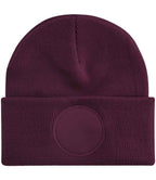 Beechfield Circular Patch Beanie - Classic Style Winter Hat with Distinctive Patch Design