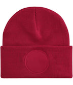 Beechfield Circular Patch Beanie - Classic Style Winter Hat with Distinctive Patch Design