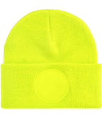 Beechfield Circular Patch Beanie - Classic Style Winter Hat with Distinctive Patch Design