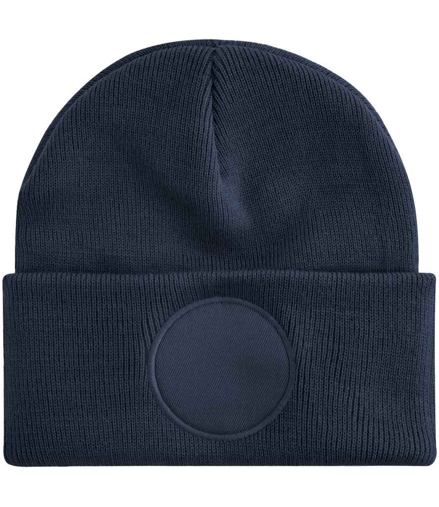 Beechfield Circular Patch Beanie - Classic Style Winter Hat with Signature Patch Design