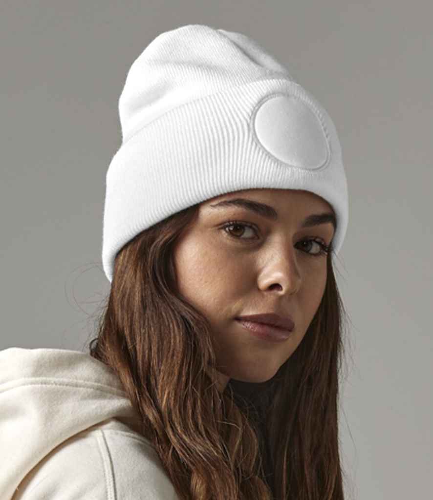 Beechfield Circular Patch Beanie - Classic Style Winter Hat with Signature Patch Design