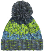 Beechfield Corkscrew Pom Pom Beanie – Classic Warm Knit Hat with Stylish Pom Pom Detail