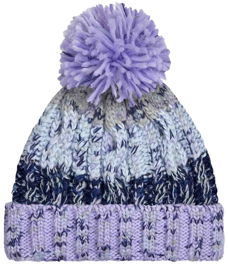 Beechfield Corkscrew Pom Pom Beanie – Classic Warm Knit Hat with Stylish Pom Pom Detail