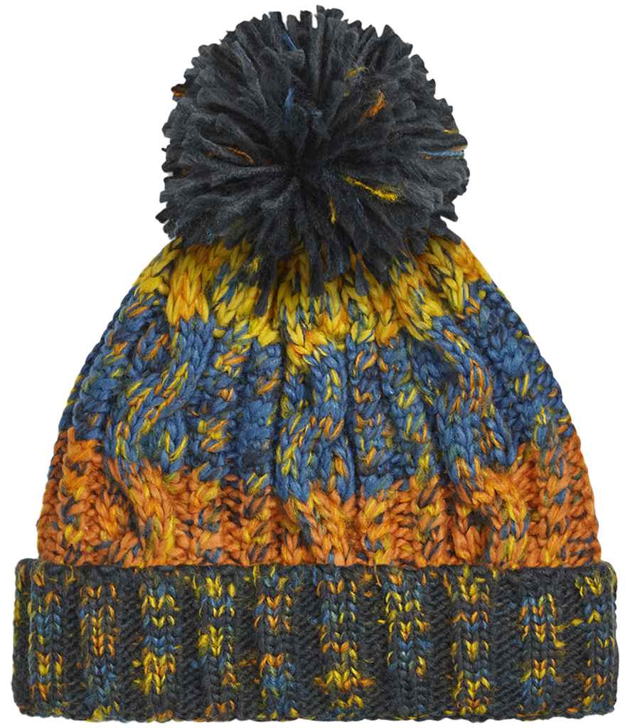 Beechfield Corkscrew Pom Pom Beanie – Stylish Winter Hat with Classic Twist Design