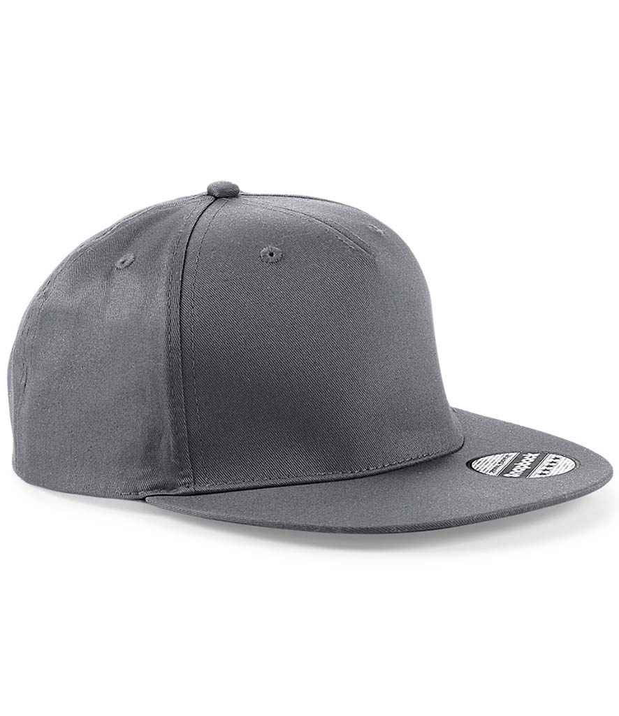 Beechfield 5 Panel Snapback Rapper Cap with Adjustable Fit and Classic Street Style Design