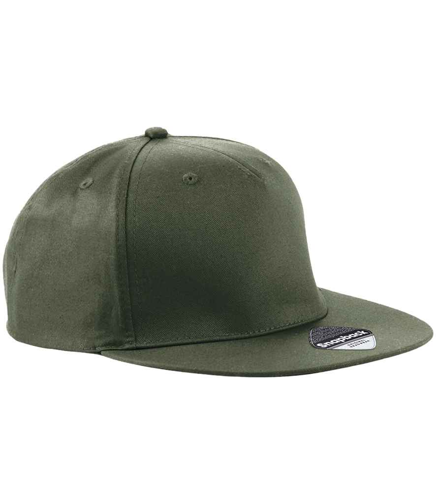 Beechfield 5 Panel Snapback Rapper Cap with Adjustable Fit and Classic Street Style Design