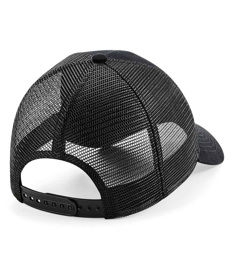 Beechfield Patch Snapback Trucker Cap with Classic Logo Patch and Adjustable Snapback Closure