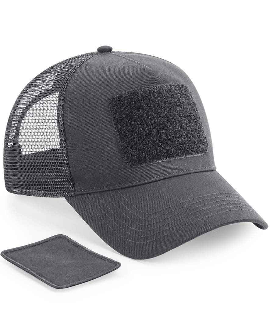 Beechfield Patch Snapback Trucker Cap with Classic Logo Patch and Adjustable Snapback Closure