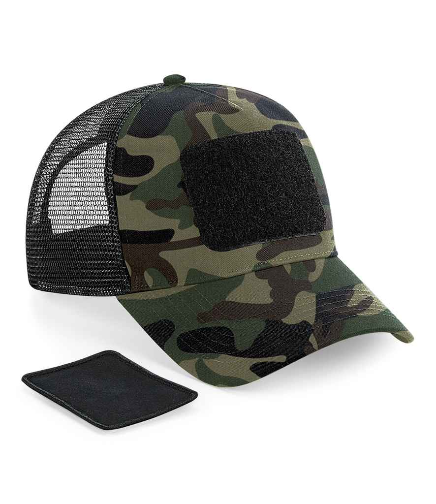 Beechfield Patch Snapback Trucker Cap with Classic Logo Patch and Adjustable Snapback Closure
