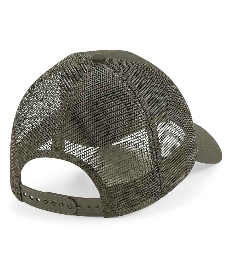 Beechfield Patch Snapback Trucker Cap with Classic Logo Patch and Adjustable Snapback Closure