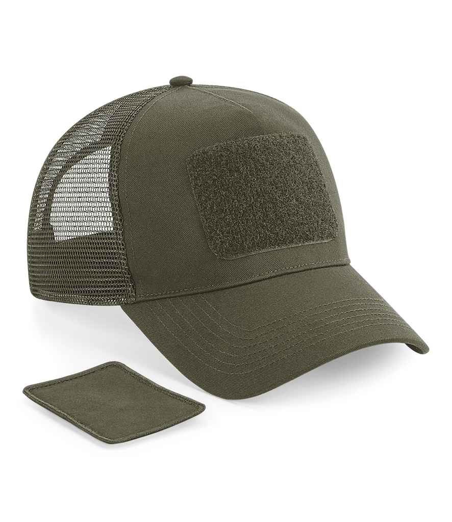 Beechfield Patch Snapback Trucker Cap with Classic Logo Patch and Adjustable Snapback Closure