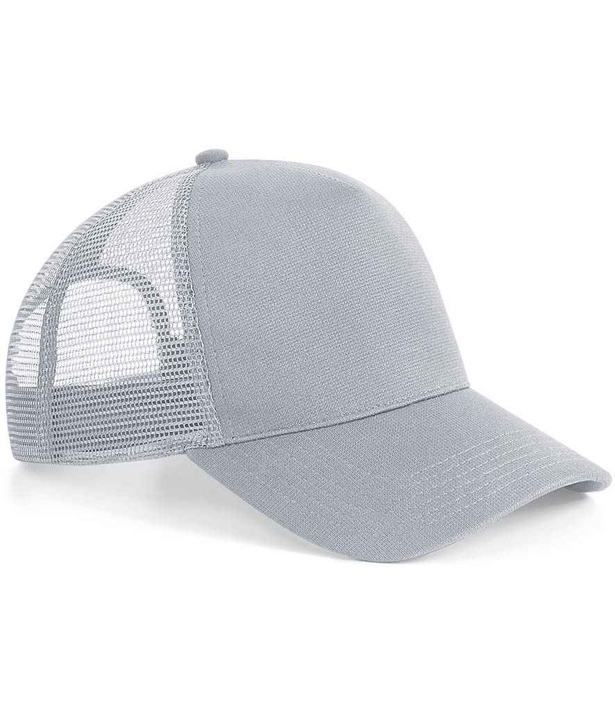 Beechfield Microknit Snapback Trucker Cap with Breathable Mesh Back and Adjustable Closure