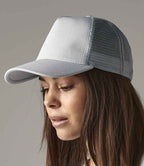 Beechfield Microknit Snapback Trucker Cap with Breathable Mesh Back and Adjustable Closure