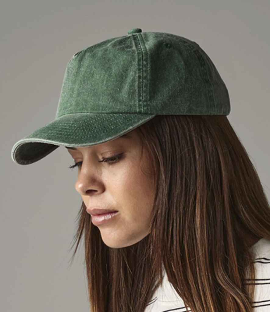 Beechfield Relaxed 5 Panel Vintage Cap | Classic Retro Style Headwear