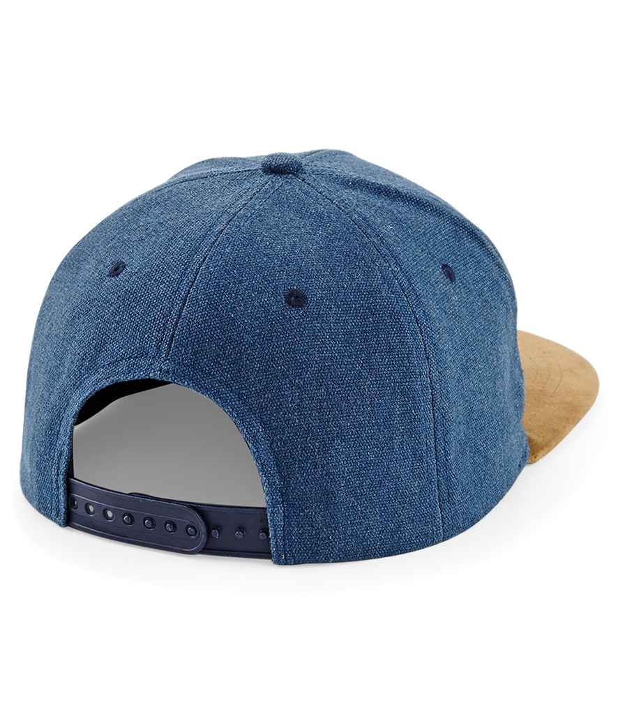 Beechfield Suede Peak Snapback Cap with Classic Structured Design and Adjustable Fit
