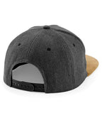 Beechfield Suede Peak Snapback Cap with Classic Structured Design and Adjustable Fit