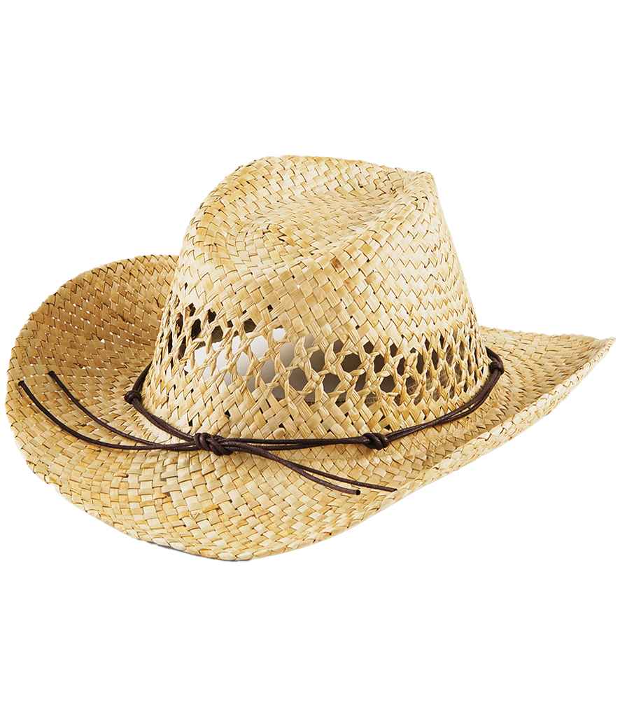 Beechfield Straw Cowboy Hat | Natural