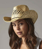Beechfield Straw Cowboy Hat | Natural