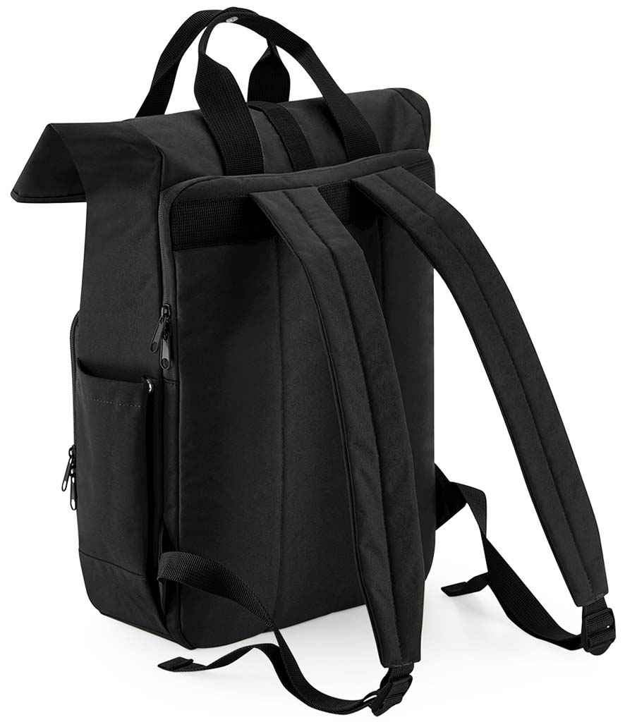 BagBase Recycled Twin Handle Roll-Top Laptop Backpack with Sustainable Design