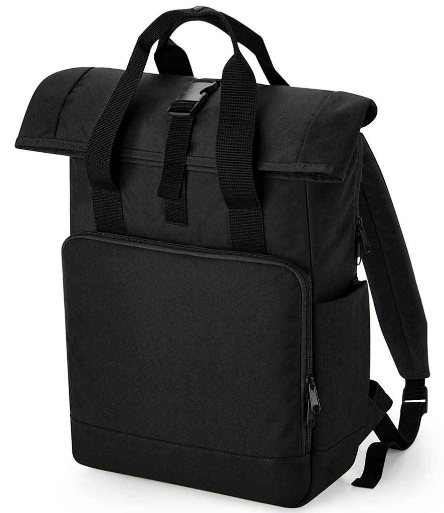 BagBase Recycled Twin Handle Roll-Top Laptop Backpack with Sustainable Design