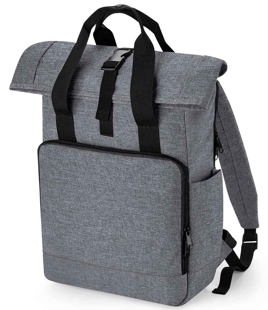 BagBase Recycled Twin Handle Roll-Top Laptop Backpack with Sustainable Design