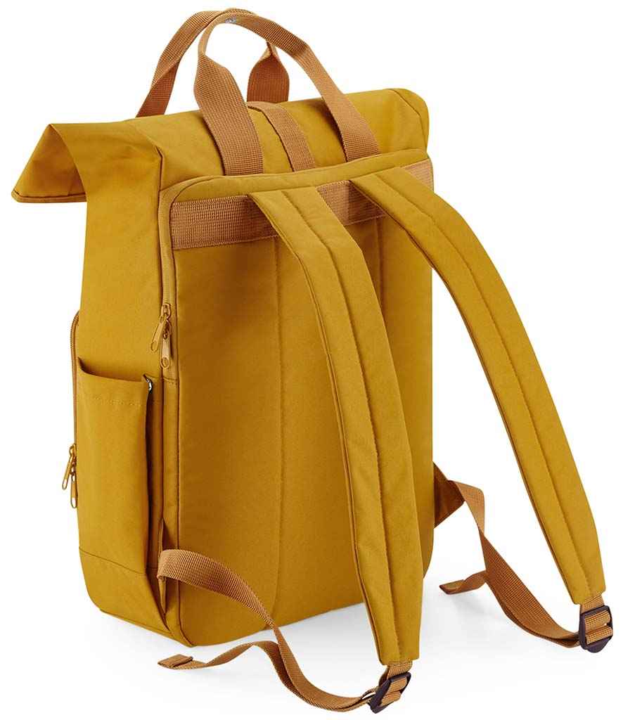 BagBase Recycled Twin Handle Roll-Top Laptop Backpack with Sustainable Design