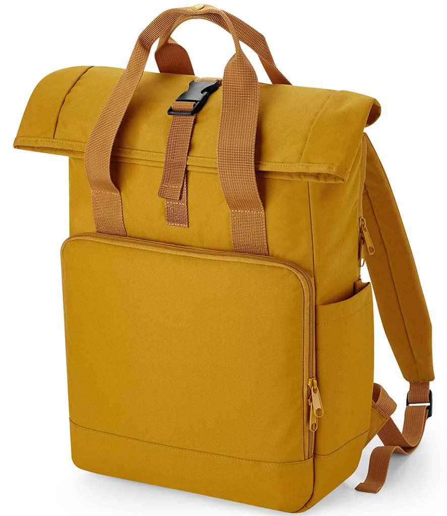 BagBase Recycled Twin Handle Roll-Top Laptop Backpack with Sustainable Design
