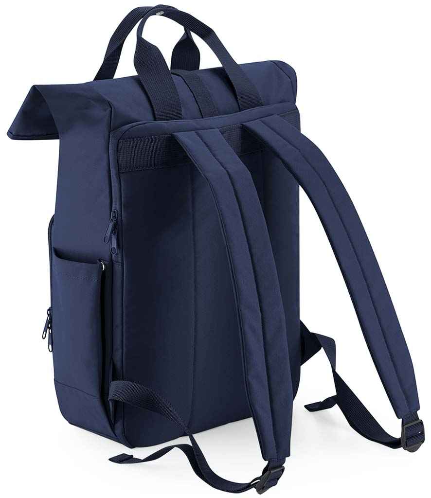 BagBase Recycled Twin Handle Roll-Top Laptop Backpack with Sustainable Design