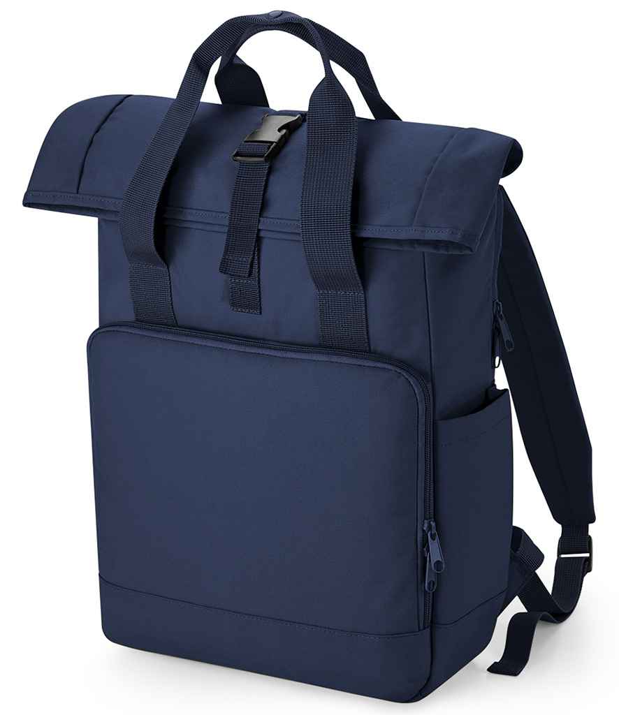 BagBase Recycled Twin Handle Roll-Top Laptop Backpack with Sustainable Design