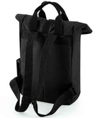 BagBase Recycled Mini Twin Handle Roll-Top Backpack with Sustainable Design and Durable Build