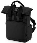 BagBase Recycled Mini Twin Handle Roll-Top Backpack with Sustainable Design and Durable Build