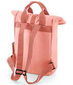 BagBase Recycled Mini Twin Handle Roll-Top Backpack with Sustainable Design and Durable Build