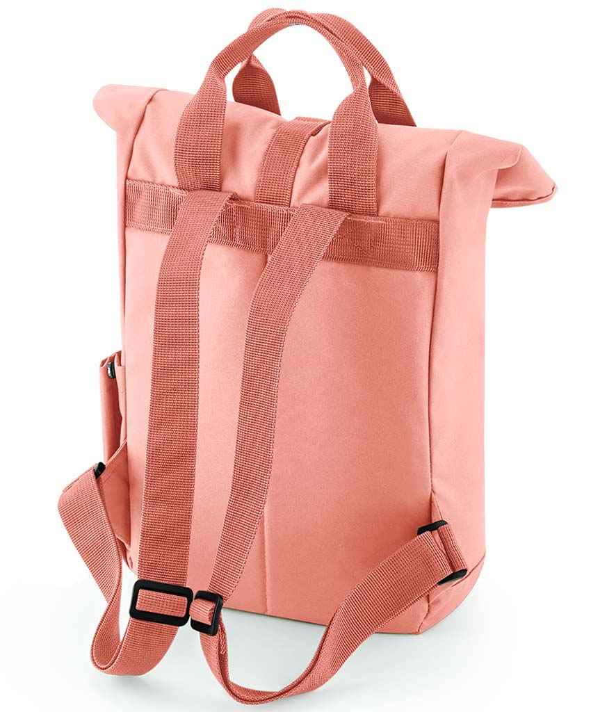 BagBase Recycled Mini Twin Handle Roll-Top Backpack with Sustainable Design and Durable Build