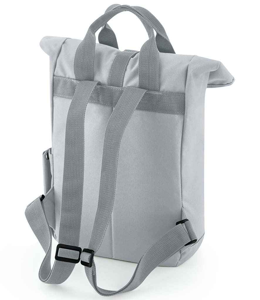 BagBase Recycled Mini Twin Handle Roll-Top Backpack with Sustainable Design and Durable Build