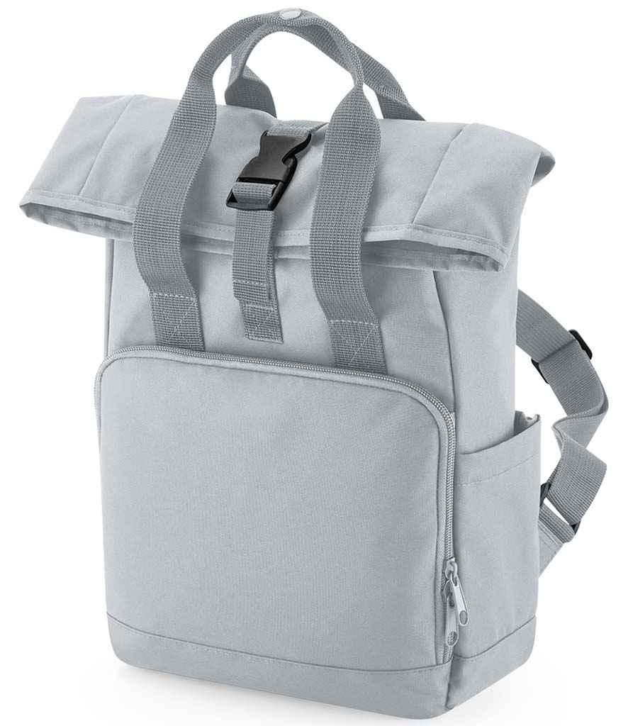BagBase Recycled Mini Twin Handle Roll-Top Backpack with Sustainable Design and Durable Build