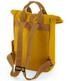 BagBase Recycled Mini Twin Handle Roll-Top Backpack with Sustainable Design and Durable Build