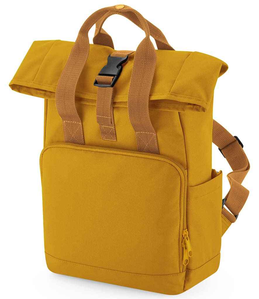 BagBase Recycled Mini Twin Handle Roll-Top Backpack with Sustainable Design and Durable Build