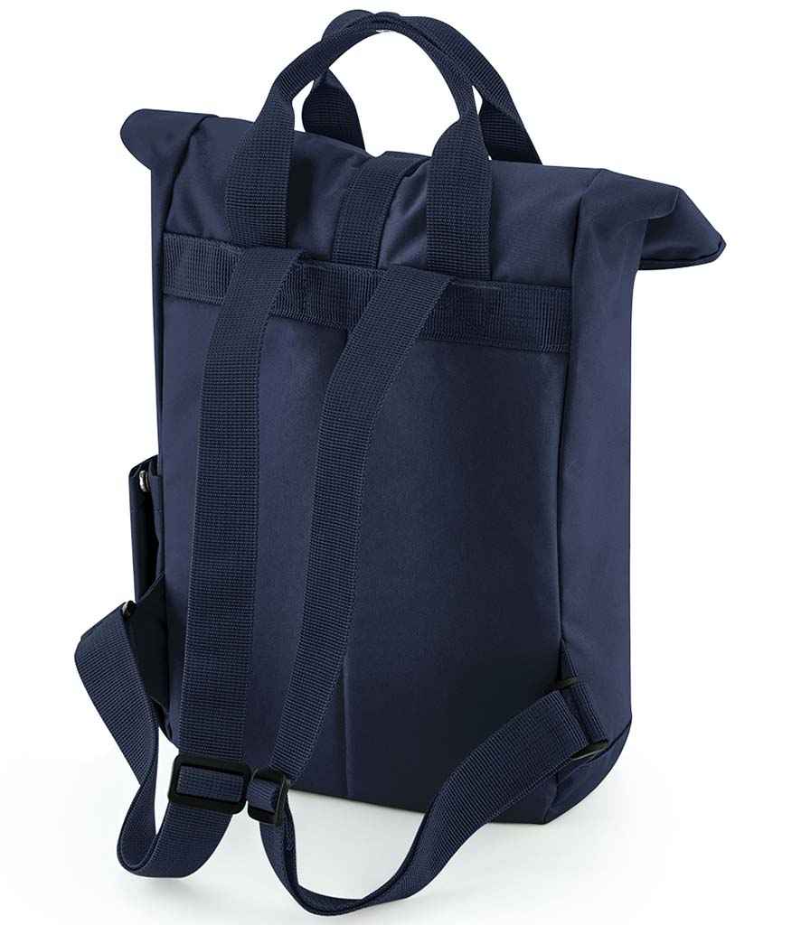 BagBase Recycled Mini Twin Handle Roll-Top Backpack with Sustainable Design and Durable Build