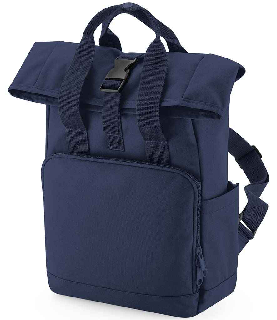 BagBase Recycled Mini Twin Handle Roll-Top Backpack with Sustainable Design and Durable Build