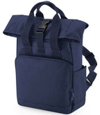 BagBase Recycled Mini Twin Handle Roll-Top Backpack with Sustainable Design and Durable Build