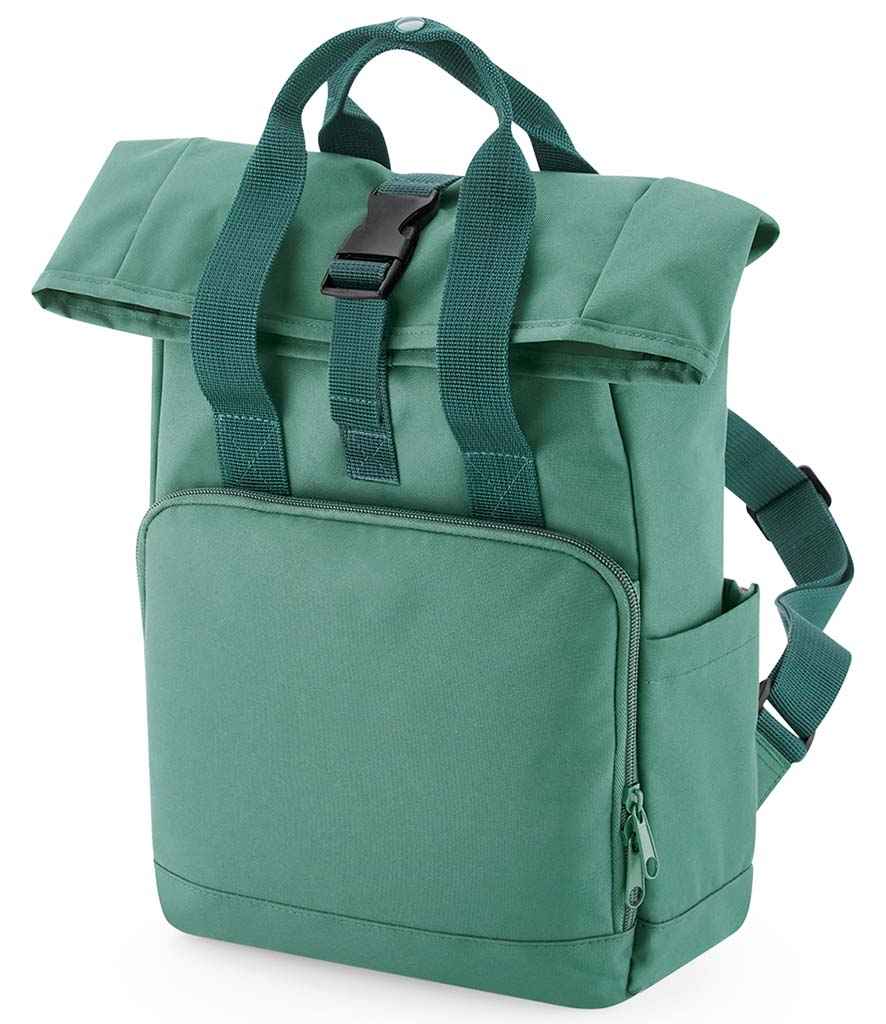 BagBase Recycled Mini Twin Handle Roll-Top Backpack with Sustainable Design and Durable Build