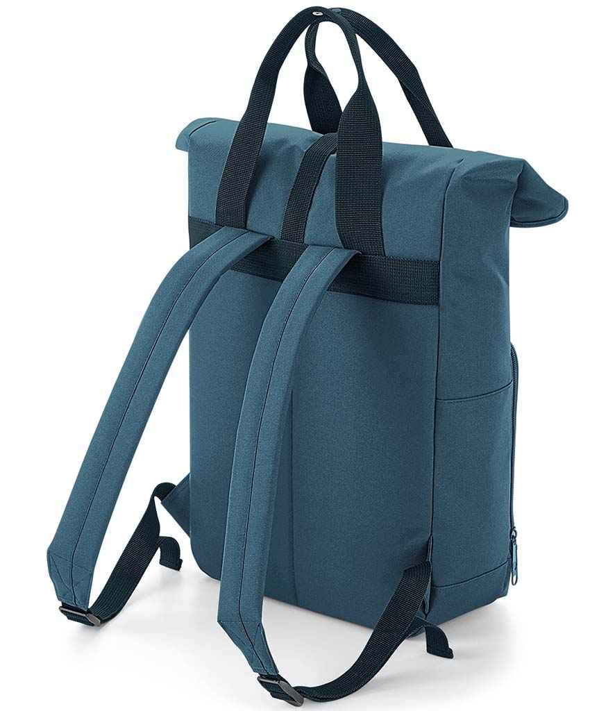 BagBase Recycled Twin Handle Roll-Top Backpack with Sustainable Design and Durable Construction
