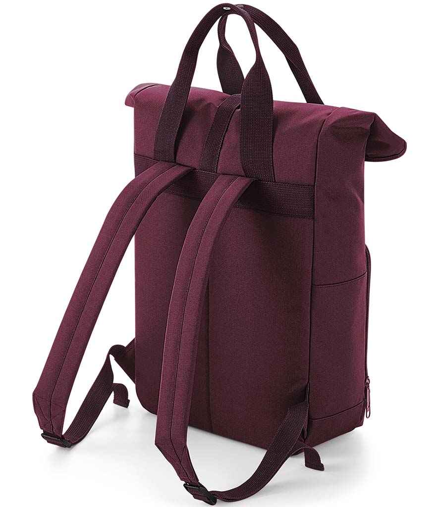 BagBase Recycled Twin Handle Roll-Top Backpack with Sustainable Design and Durable Construction