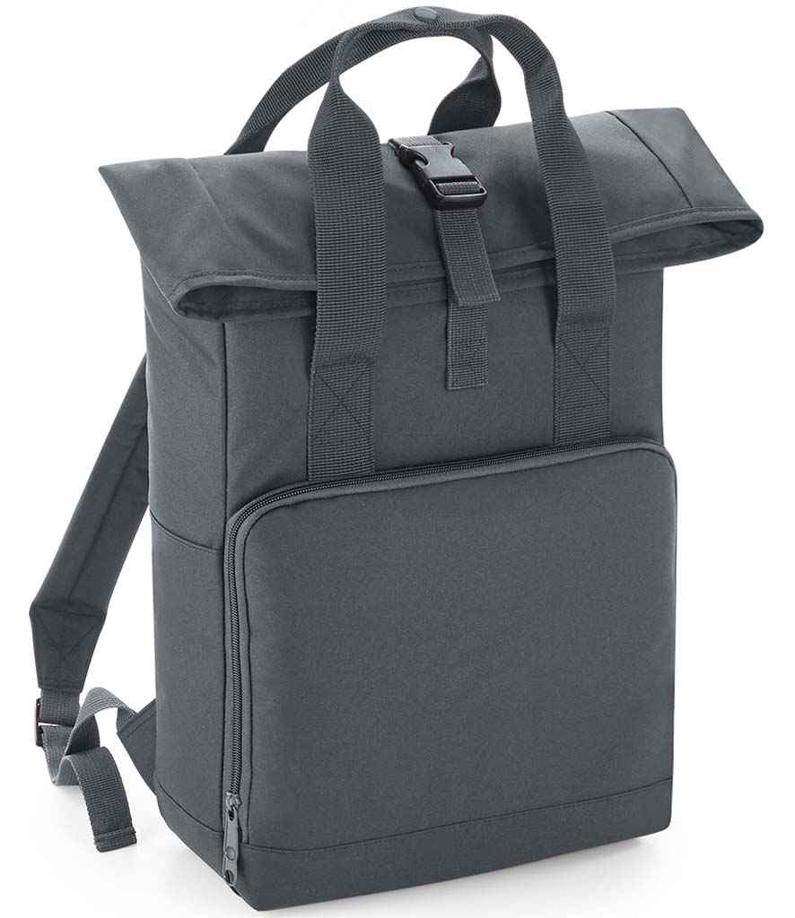 BagBase Recycled Twin Handle Roll-Top Backpack with Sustainable Design and Durable Construction