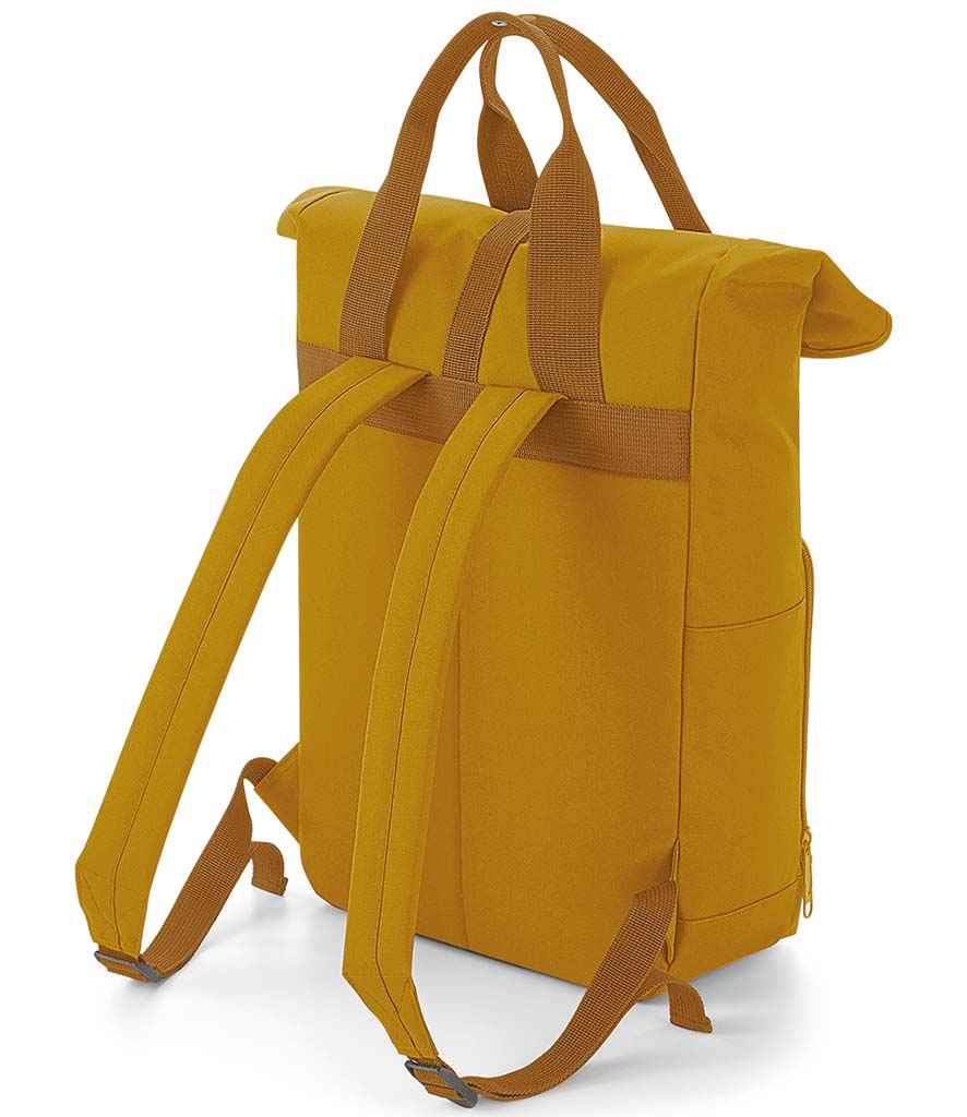 BagBase Recycled Twin Handle Roll-Top Backpack with Sustainable Design and Durable Construction
