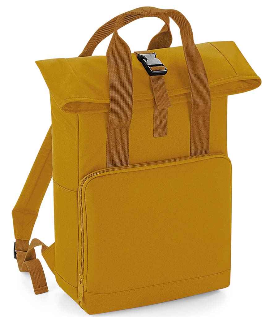 BagBase Recycled Twin Handle Roll-Top Backpack with Sustainable Design and Durable Construction