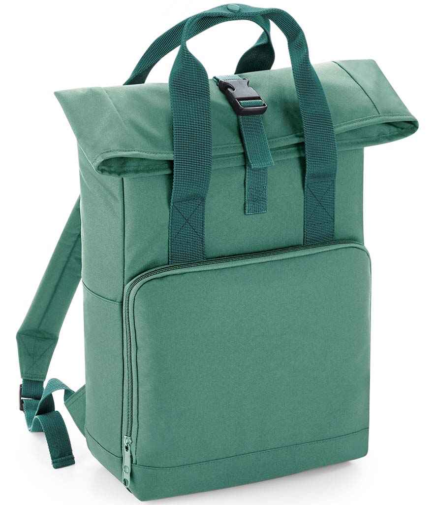 BagBase Recycled Twin Handle Roll-Top Backpack with Sustainable Design and Durable Construction