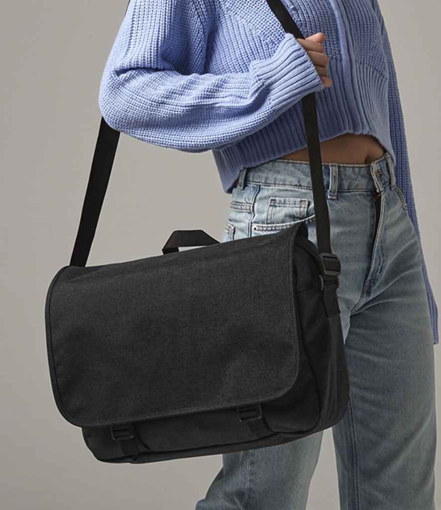 BagBase Two Tone Digital Messenger Bag with Multiple Color Options